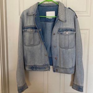 Blue stonewashed denim jacket